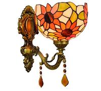 OGLFGLNY Bouchage dans la Lampe Murale 8 "British Modern Creative Lampe de Salle de Bain Miroir de Salle de Bain Miroir de Jardin Crystal Bedside Wall Lampe Asle Sun Lantern