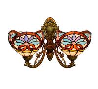 OGLFGLNY Bouchage de la Lampe Murale Single Head British Modern Creative Corridor Double tête Lampe Murale Simple Baroque Tanage Tanage Salon Room de Salle à Manger Lampe en Verre