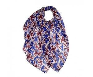 OgLuxe Écharpe Union Jack - Écharpe spéciale couronnement britannique souvenir tendance écharpe douce drapeau patriotique britannique, MINI DRAPEAUX, taille unique