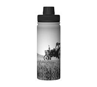 OGNOT Bouteille d'eau isotherme en acier inoxydable de 530 ml - Motif tracteur agriculture tranquille