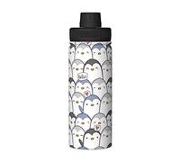OGNOT Gourde isotherme en acier inoxydable avec imprimé pingouin mignon 532 ml