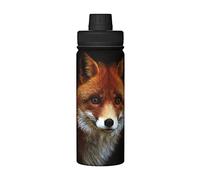 OGNOT Gourde isotherme réutilisable en acier inoxydable avec motif renard 532 ml