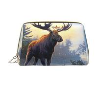 OGNOT Trousse de toilette en cuir léger pour homme et femme Motif note de musique, Cerf d'élan d'automne, One Size