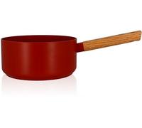 Ogo CASSEROLE ECTOR 20 CM EN ALUMINIUM REVETEMENT CERAMIQUE PAPRIKA AVEC MANCHE EN BOIS