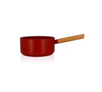 CASSEROLE ECTOR 20 CM EN ALUMINIUM REVETEMENT CERAMIQUE PAPRIKA AVEC MANCHE EN BOIS