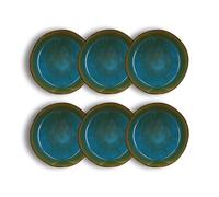 OGO LIVING - Lot 6 assiettes coupe motala 15cm en grès bleu - 2614325