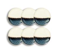 OGO LIVING - Lot 6 assiettes dessert katanga 20.5cm en grès blanc - 2614714