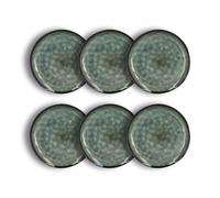 OGO LIVING - Lot 6 assiettes desserts grenada 20.5cm en grès vert foncé - 2614466