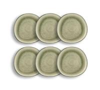 OGO LIVING - Lot 6 assiettes plates oli 27.5cm en grès vert - 2614991