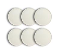 OGO LIVING - Lot 6 assiettes plates snowstack 27cm en grès blanc mat - 2614840