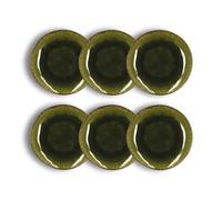 OGO LIVING - Lot de 6 assiettes à dessert META en grès vert 20cm - 2614319