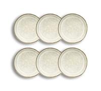 OGO LIVING - Lot de 6 assiettes coupes boral 20cm beige clair en grès - 2614753