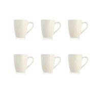 OGO Living Lot de 6 Mugs SnoWstack 33 n grès Blanc Mat lave-vaisselle