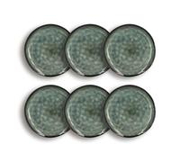 OGO LIVING - Lot6 assiettes à dessert grenada 20.5cm en grès vert foncé - 2614491
