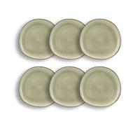 OGO LIVING - Lot6 assiettes à dessert oli 22cm en grès vert - 2614992