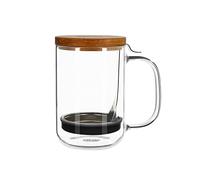 OGO LIVING - Mug café press roméo 450ml en verre avec couvercle bois - 7912024