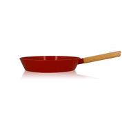 OGO Living Poêle Ector 7930285 – 28 cm, aluminium, revêtement céramique, manche en bois – Paprika