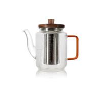 OGO Living Théière Karl 550 ml en verre Borosilicate Anse Ambre résistant