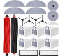 oGoDeal Kit d'accessoires pour Roborock S8 Maxv Ultra, 6 sacs à poussière, 2 brosses principales, 4 brosses latérales, 2 filtres, 6 serpillères, pièces de rechange pour robot aspirateur