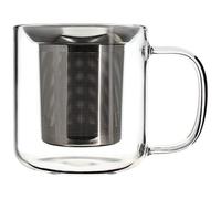 OGO LIVING - tisanière gustave 300ml - 7912103 - Idéal pour le thé, la tisane, les infusions et le rooibos - mug à thé en verre et couvercle en bois d'acacia