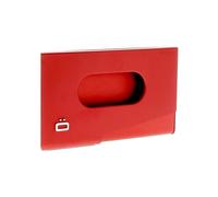 Ogon Designs. Porte carte de visite. One Touch, Aluminium. Rouge aluminium - Un