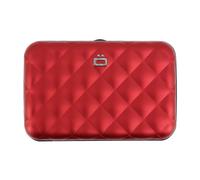 Ogon Designs. Porte carte. Quilted button wallet, Aluminium. Rouge aluminium -