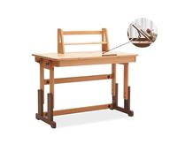 OGOODLE Bureau à Domicile Table d'étude en Bois Massif, Bureau Multifonctionnel, relevable de hêtre, d'écriture, à thé Salon