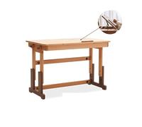 OGOODLE Bureau à Domicile Table d'étude en Bois Massif, Bureau Multifonctionnel, relevable de hêtre, d'écriture, à thé Salon