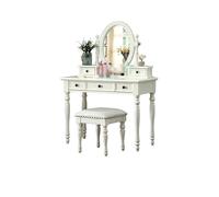 OGOODLE Coiffeuse Coiffeuse en Bois, Table de Maquillage, Bureau de Chambre à Coucher avec Tabouret Bureau
