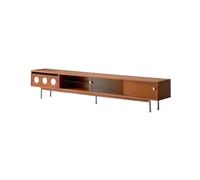 OGOODLE Meuble TV 220cm Console Salon en Bois Massif, Centre de Divertissement Vintage avec Rangement, Meuble Pratique pour Hôtels & Résidences Console multimédia