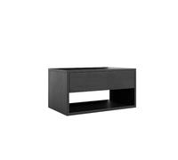OGOODLE Table de Chevet Table De Chevet en Bois Massif Table De Chevet en Noyer Noir Tables d'appoint de Chambre(A)