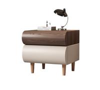OGOODLE Table de Chevet Table De Chevet Tout en Bois Massif, Maison Moderne Simple Créative Coin Arrondi en Cuir, Armoire De Rangement for Chambre À Coucher Tables d'appoint de Chambre(3)