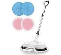 OGORI Vadrouille électrique sans fil essuie-sol polisseuse électrique avec fonction de pulvérisation, éclairage LED, réservoir d'eau de 300 ml, Vadrouille vibrante Essuyer sans effort