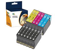 OGOUGUAN 12 T1295 Cartouches d'encre compatibles pour Epson T1291 T1292 T1293 T1294 pour Epson Workforce WF-3520 WF-7515 Stylus Stylus SX235W SX525WD SX535WD SX420W SX425W SX435W