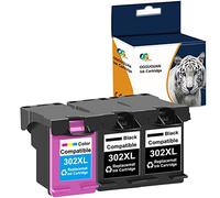 OGOUGUAN 302 Remanufacturée pour HP XL Cartouches d'encre Remplacement DeskJet 3639 3630 2130 3636 1110 Envy 4520 4525 4521 4527 Officejet 3831 3833 3830 4650 (2 Noirs, 1 Couleur)