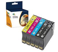 OGOUGUAN 502XL Cartouches d'encre compatibles avec Epson 502 502XL pour Expression Home XP 5100 XP-5105 XP-5150 XP-5155 WF-2860DWF WF-2865DWF WF-2880DWF (Noir, Cyan, Magenta, Jaune, 5-Pack)