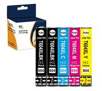 OGOUGUAN 604 XL Multipack Compatible Cartouch d'encre Remplacement pour Epson 604XL pour Expression Home XP-2205 XP-4200 XP-3200 XP-3205 XP-2200 XP-4205 Workforce WF-2935 2930 2910 2950DWF (5 Pack)