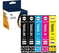 Ogouguan 604 Xl Multipack Compatible Cartouch D'Encre Remplacement Pour Epson 604Xl Pour Expression Home Xp-2205 Xp-4200 Xp-3200 Xp-3205 Xp-2200 Xp-4205 Workforce Wf-2935 2930 2910 2950Dwf(5 Pack)