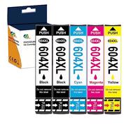 OGOUGUAN 604XL Cartouche d'encre Compatible Epson 604XL 604 XL pour XP-2200 XP-2205 XP-3200 XP-3205 XP-4200 XP-4205 WF-2910 WF-2930 WF-2935 WF-2950 (2× Noir, 1× Cyan, 1× Magenta, 1× Jaune)
