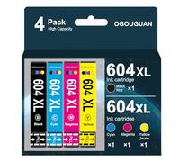 OGOUGUAN 604XL Cartouches d'encre Compatible pour Epson 604 XL pour Expression Home XP-2205 XP-2200 XP-3200 XP-4200 XP-4205 XP-3205 Workforce WF-2930DWF WF-2910DWF WF-2950DWF WF-2935DWF(4 Pack)