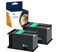 OGOUGUAN Boîte d'entretien d'encre T6711 C13T671100 pour Epson WF 7110 7210 7510 7610 7615 7620 7710 7715 7720 3010 3520 3530 3540 3620 L145 5 ET-16500 (2-Pack)