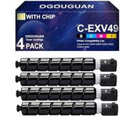 OGOUGUAN C-EXV49 Compatible Cartouche de Toner EXV49 NPG-67 GPR-53 Remplacement pour Canon IR C3320, C3320i, C3325i, C3330i, C3520i, C3525i, C3530i (4-Pack)