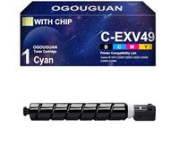 OGOUGUAN C-EXV49 Compatible Cartouche de Toner EXV49 NPG-67 GPR-53 Remplacement pour Canon IR C3320, C3320i, C3325i, C3330i, C3520i, C3525i, C3530i (1 Cyan)