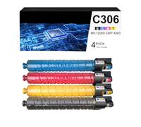 OGOUGUAN CAIDI Cartouche De Toner De Remplacement Compatible MP C306 MP C307 MPC406C pour Ricoh MP C306 MP C307GSA MP C307G MP C406 MP C407 ( Nior/Magenta/Jaune/Cyan-4PK)