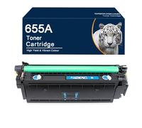 OGOUGUAN Cartouche de Toner Compatible 655A Remplacement pour HP Color LaserJet Enterprise M652, M653, LaserJet Enterprise Flow MFP M681, MFP M682 (1, Cyan, CF451A)