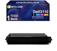 OGOUGUAN Cartouche de Toner Dell 3110 pour Dell 3110 3110CN 3115 3115CN 8000 Pages (1 Noir)