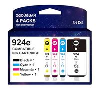 OGOUGUAN Cartouche d'encre Compatible 924e (XL), Compatible avec H-P OfficeJet Pro 8120，8123,OfficeJet Pro 8122e 8124e 8125e 8132e 8134e 8135e 8138e 8139e All-in-One Printer (4 avec puces)