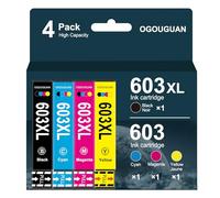 OGOUGUAN Cartouche d'encre de Remplacement pour Epson 603XL Compatible avec XP-2100 XP-2105 XP-3100 XP-3105 XP-4100 XP-4105 Workforce WF-2810 WF-2830 WF-2835 WF-2850 (1Noir, 1Cyan, 1Jaune, 1Magenta)