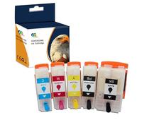 OGOUGUAN Cartouche d'encre Rechargeable 202XL Epson 202XL Auto Reset Arc Chip pour Epson Expression Premium XP-6100 XP-6105 XP-6005 XP-6000 imprimante 5-Pack