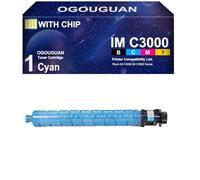 OGOUGUAN IM C3000 C3500 Cartouche de Toner pour Ricoh IMC3000 IMC3500 842251 842252 842253 842254 pour Savin Lanier IMC3000 IMC3500 Imprimante (1 Cyan)